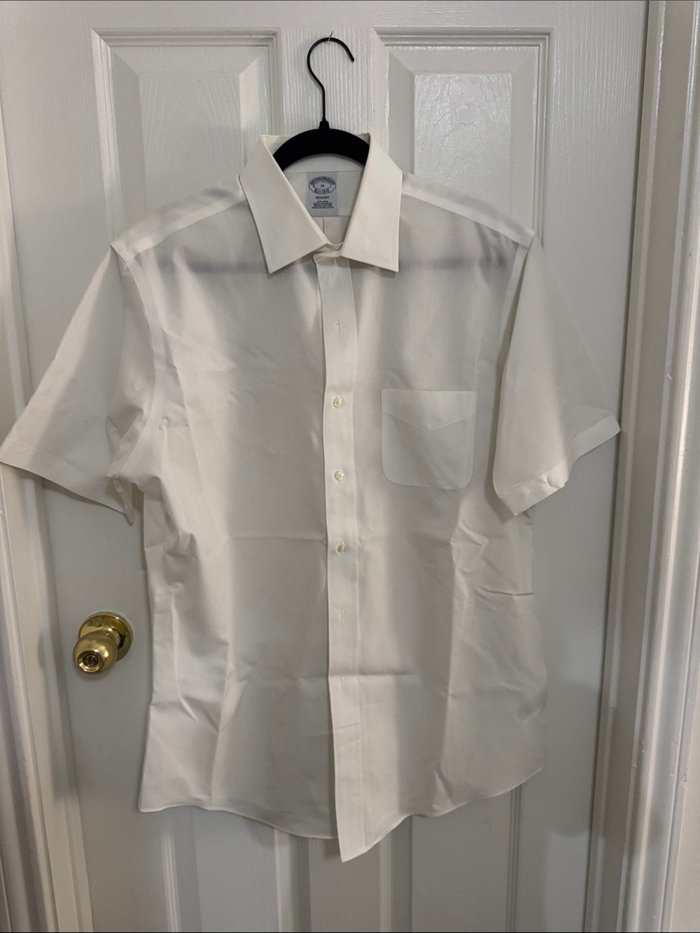 Brooks Brothers White Short-Sleeve Dress Shirt